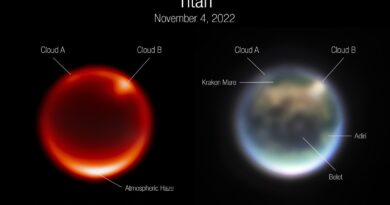 Webb, Keck Telescopes Team Up to Track Clouds on Saturn’s Moon Titan